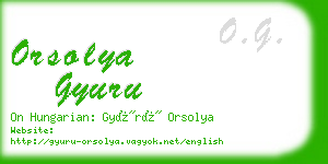 orsolya gyuru business card